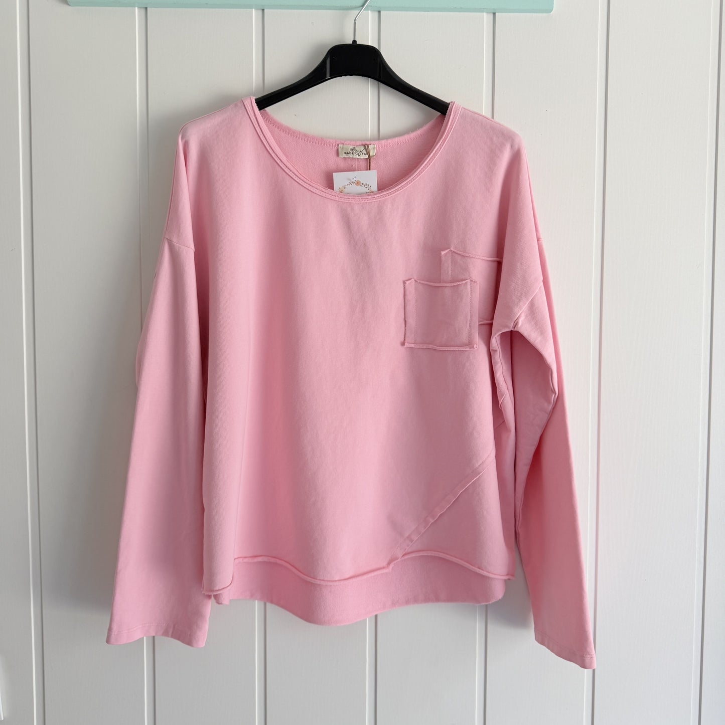 Sudadera Bolsillos rosa
