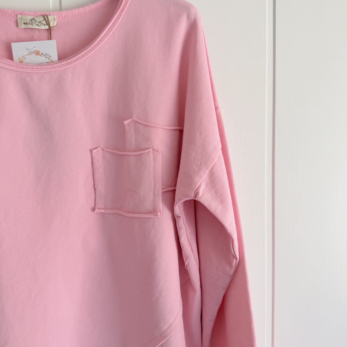 Sudadera Bolsillos rosa