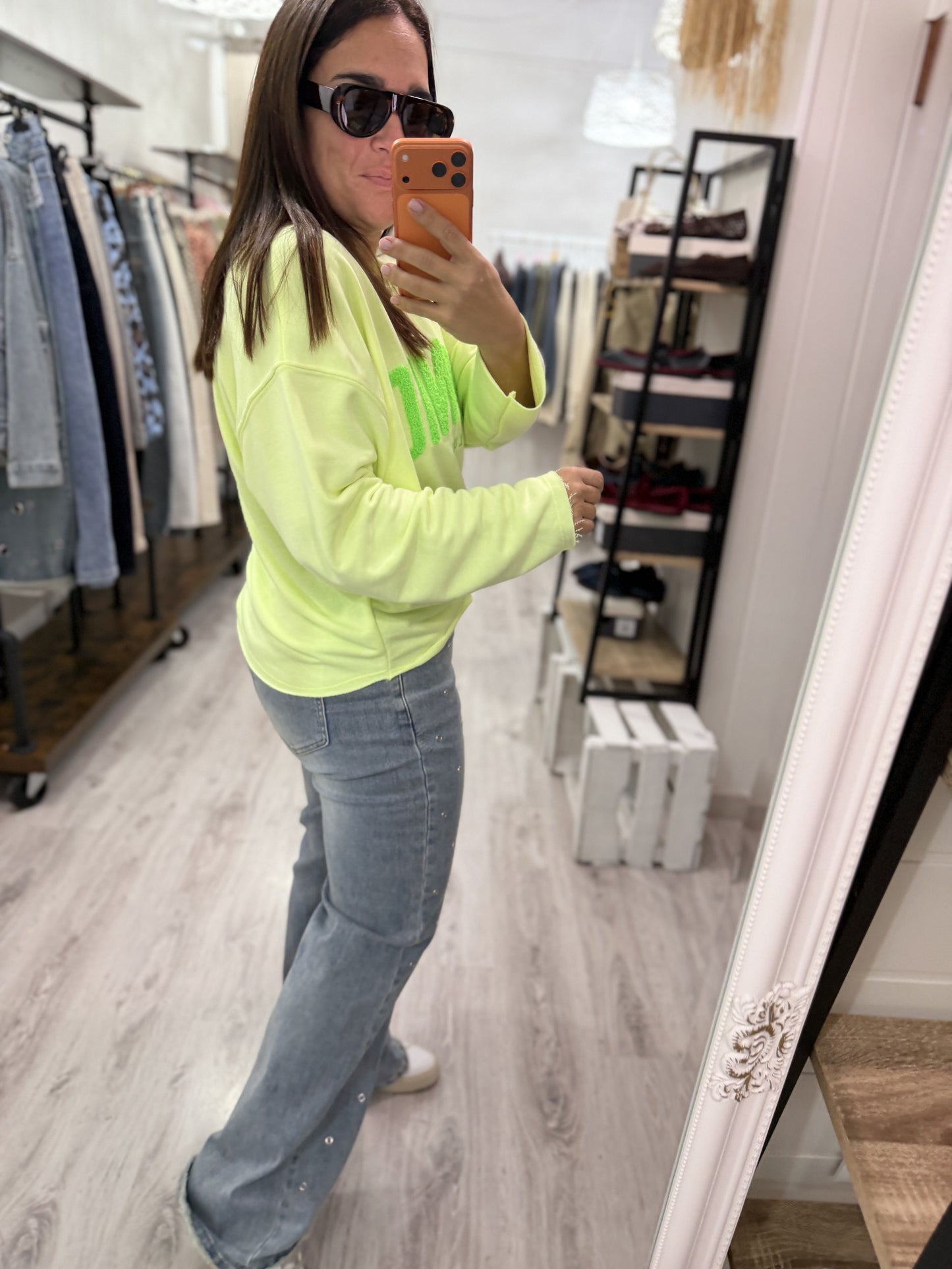 Sudadera Iconic Fluor amarillo