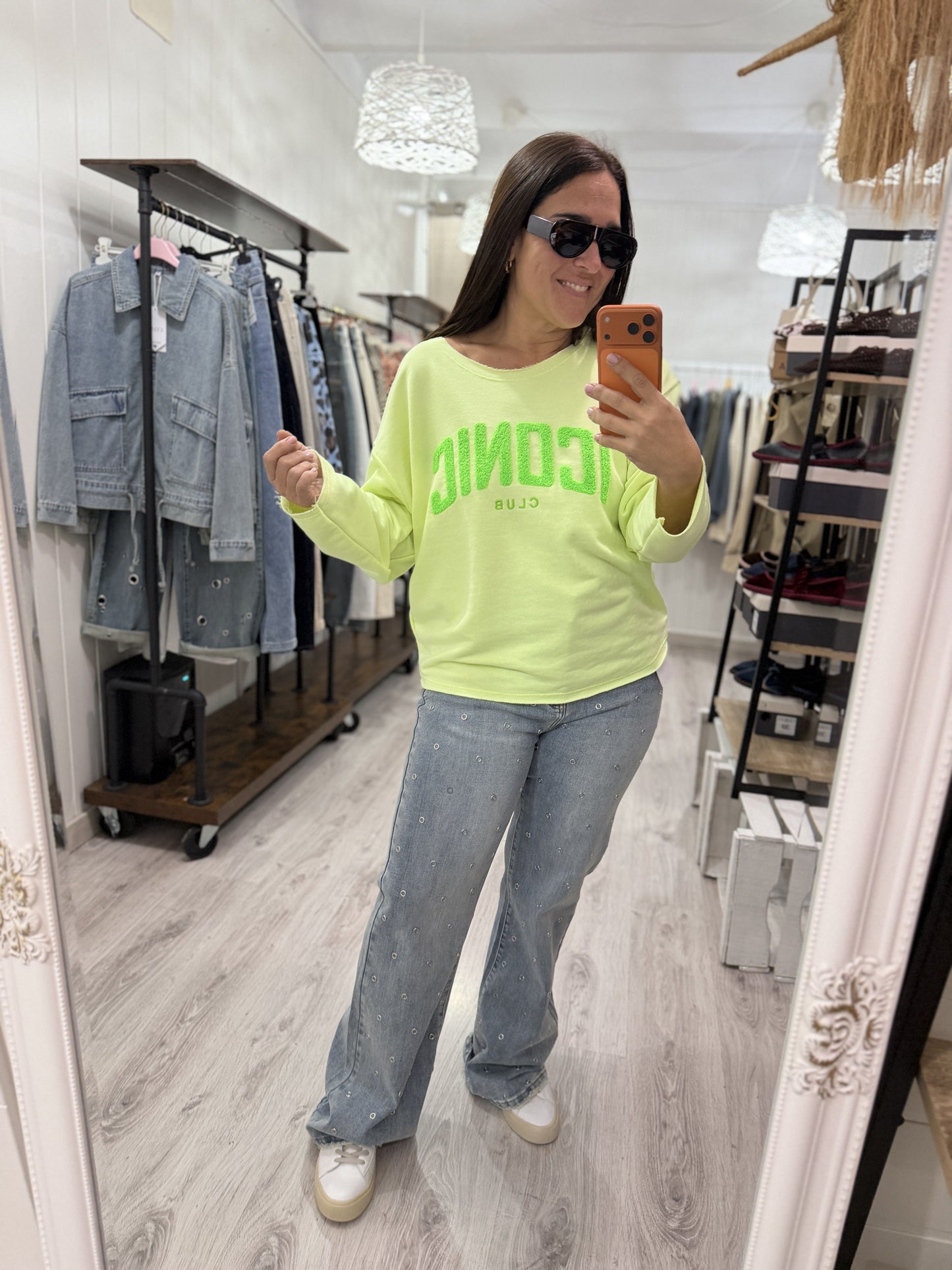 Sudadera Iconic Fluor amarillo