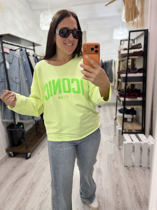 Sudadera Iconic Fluor amarillo