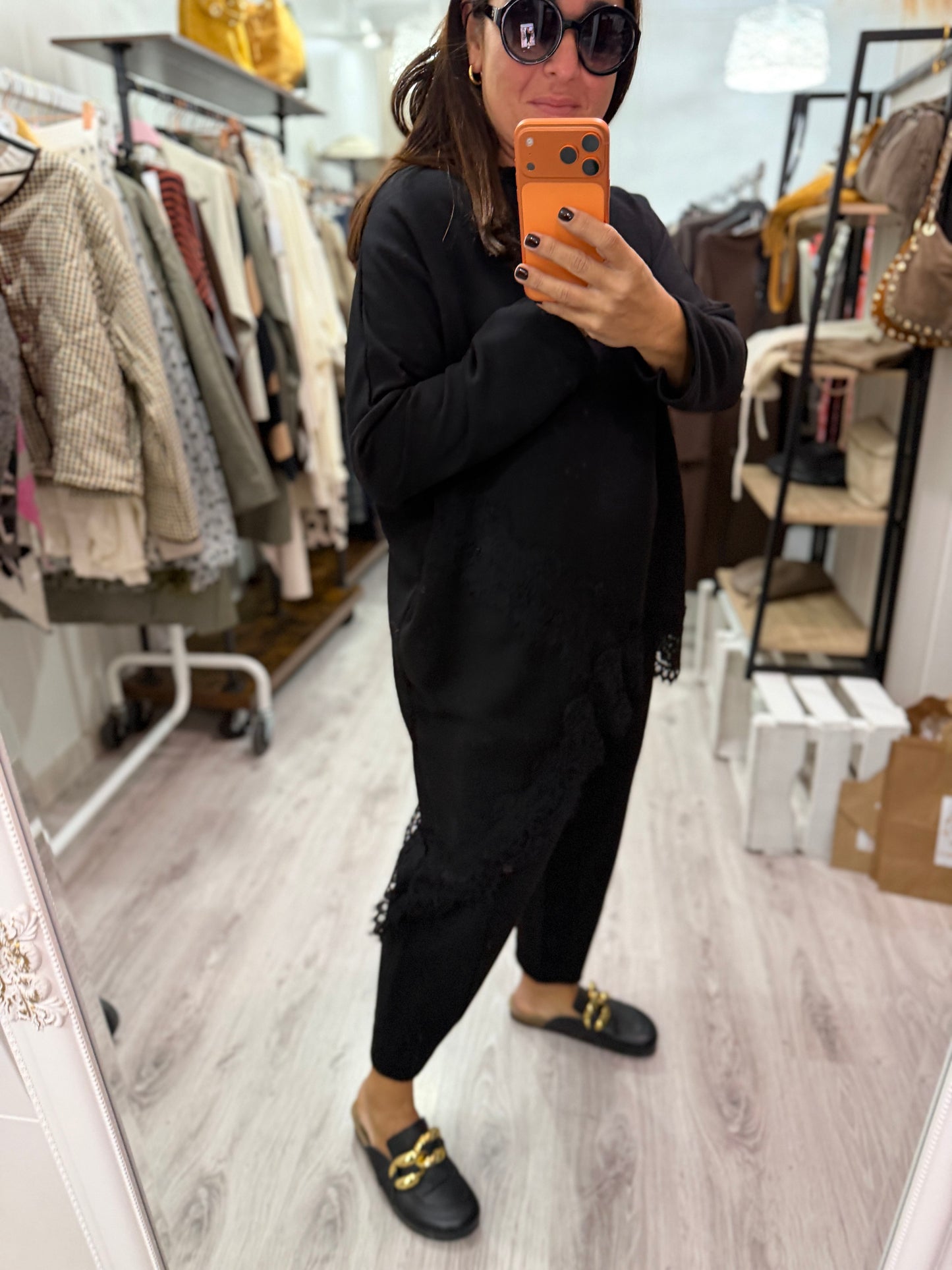 Sudadera Pico lencera negro