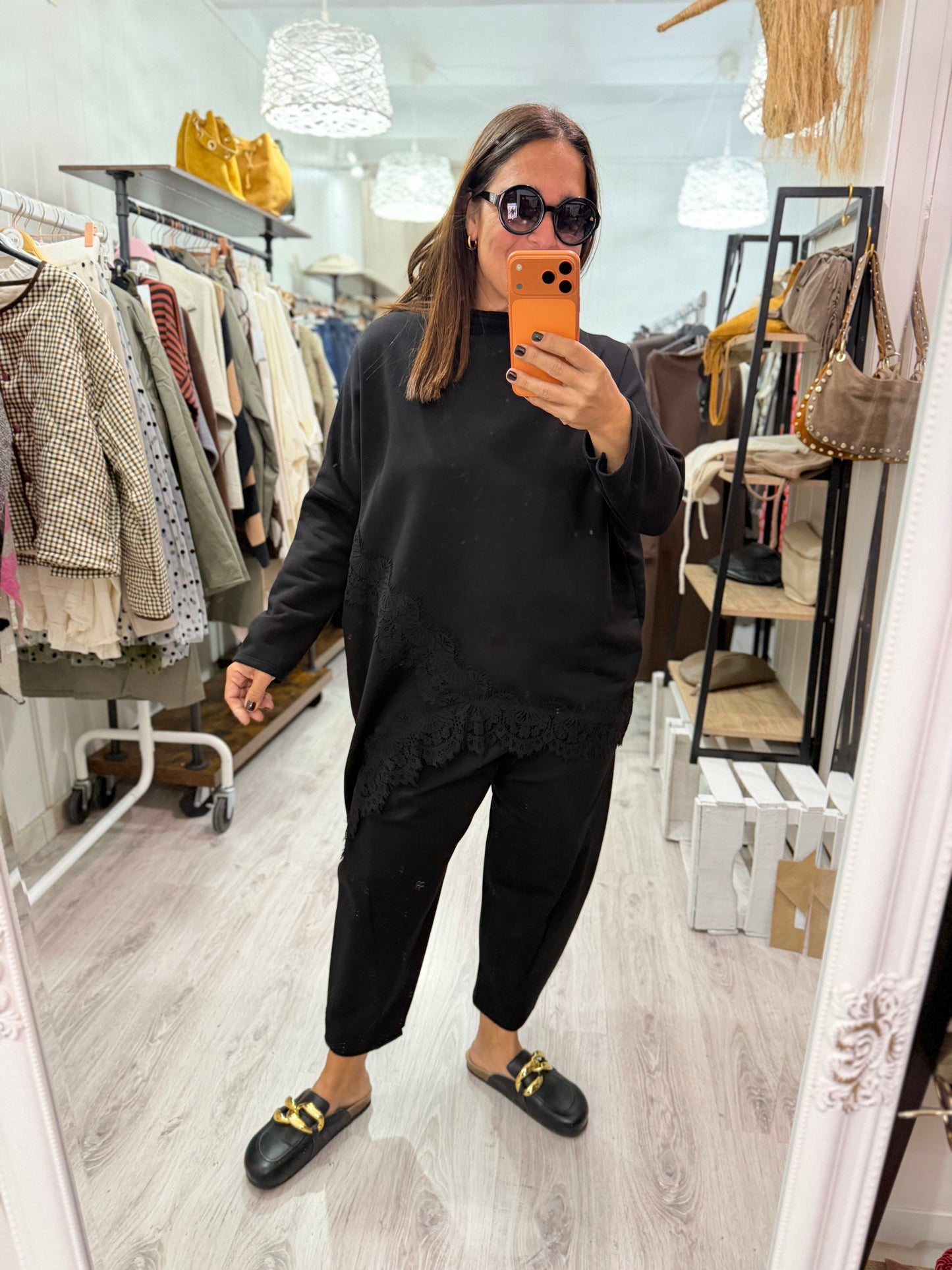 Sudadera Pico lencera negro