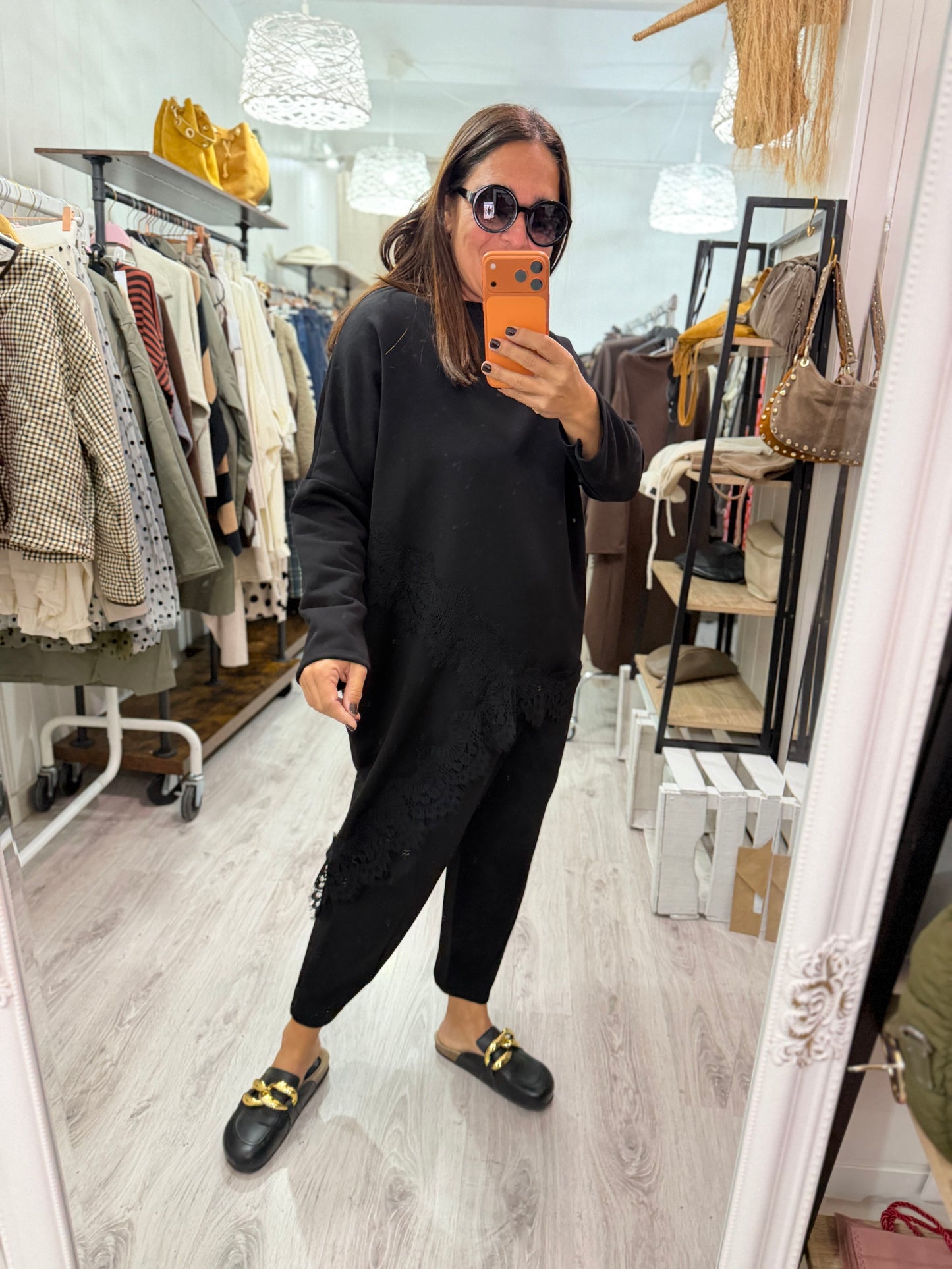 Sudadera Pico lencera negro