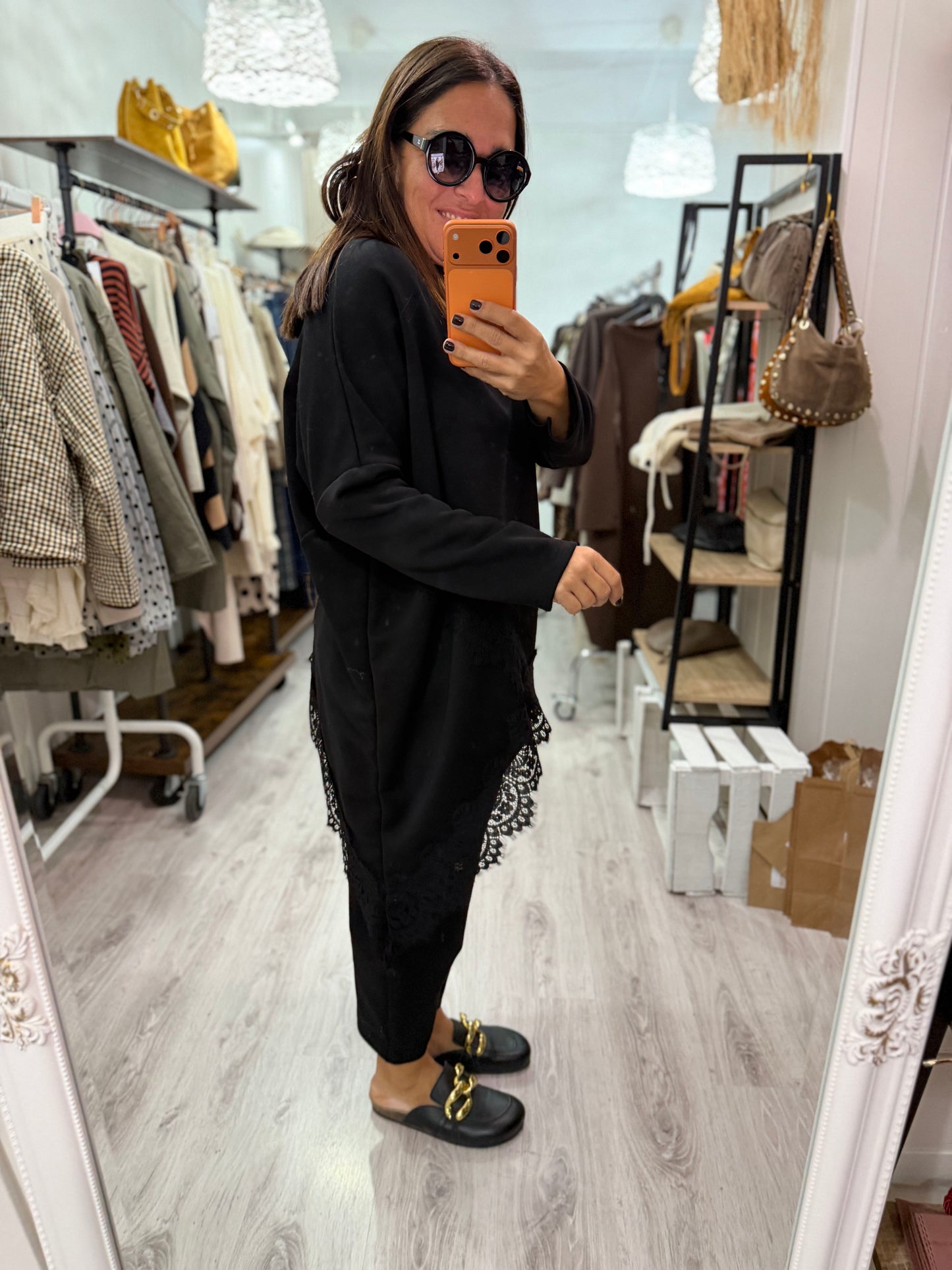 Sudadera Pico lencera negro