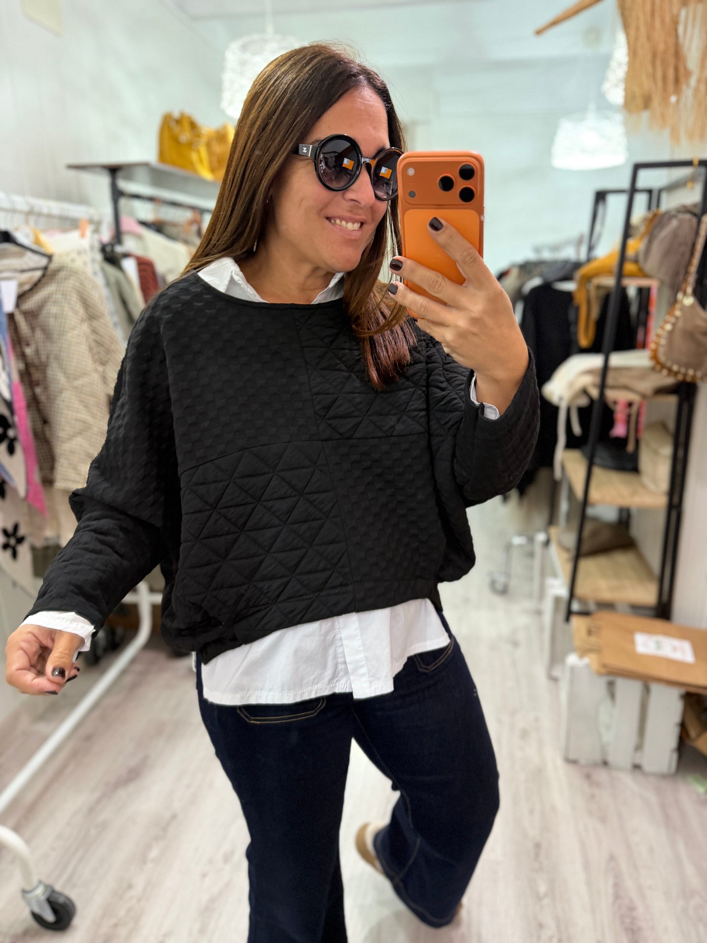 Sudadera Rare acolchada negro