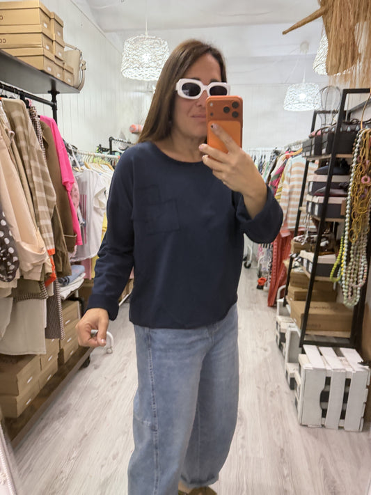 Sudadera Bolsillos marino
