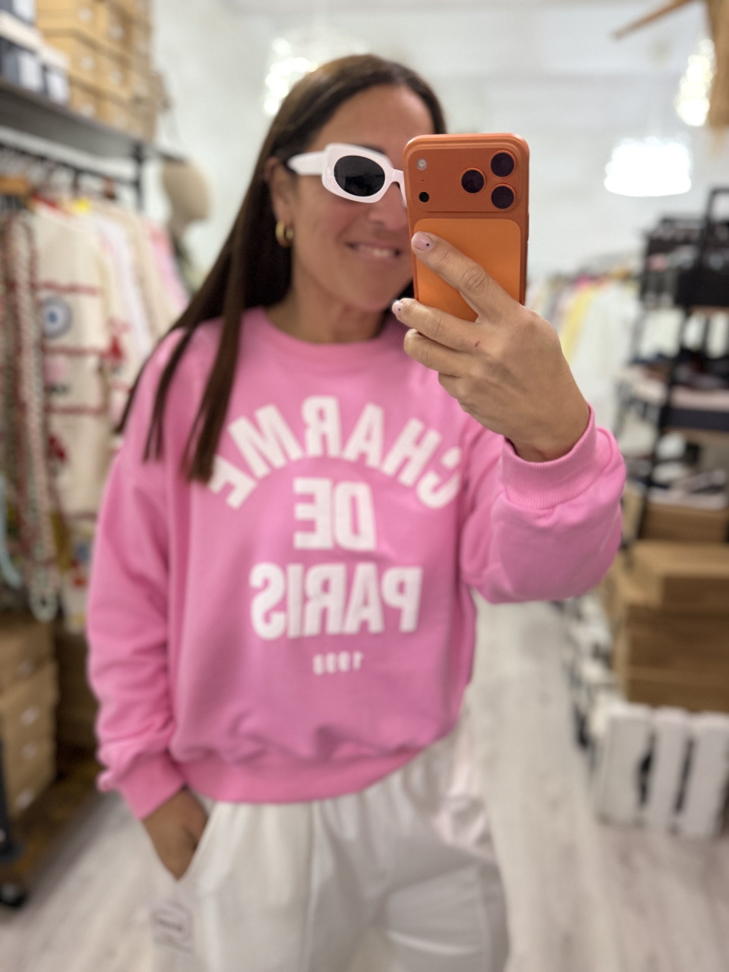 Sudadera Charme de Paris Rosa