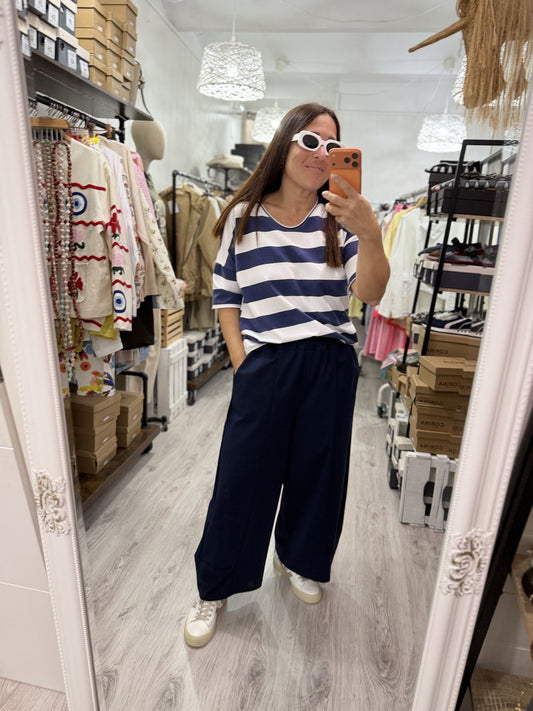 Pantalón Punto Roma balloon marino