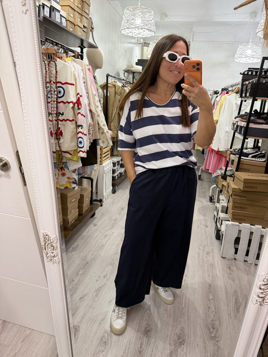 Pantalón Punto Roma balloon marino