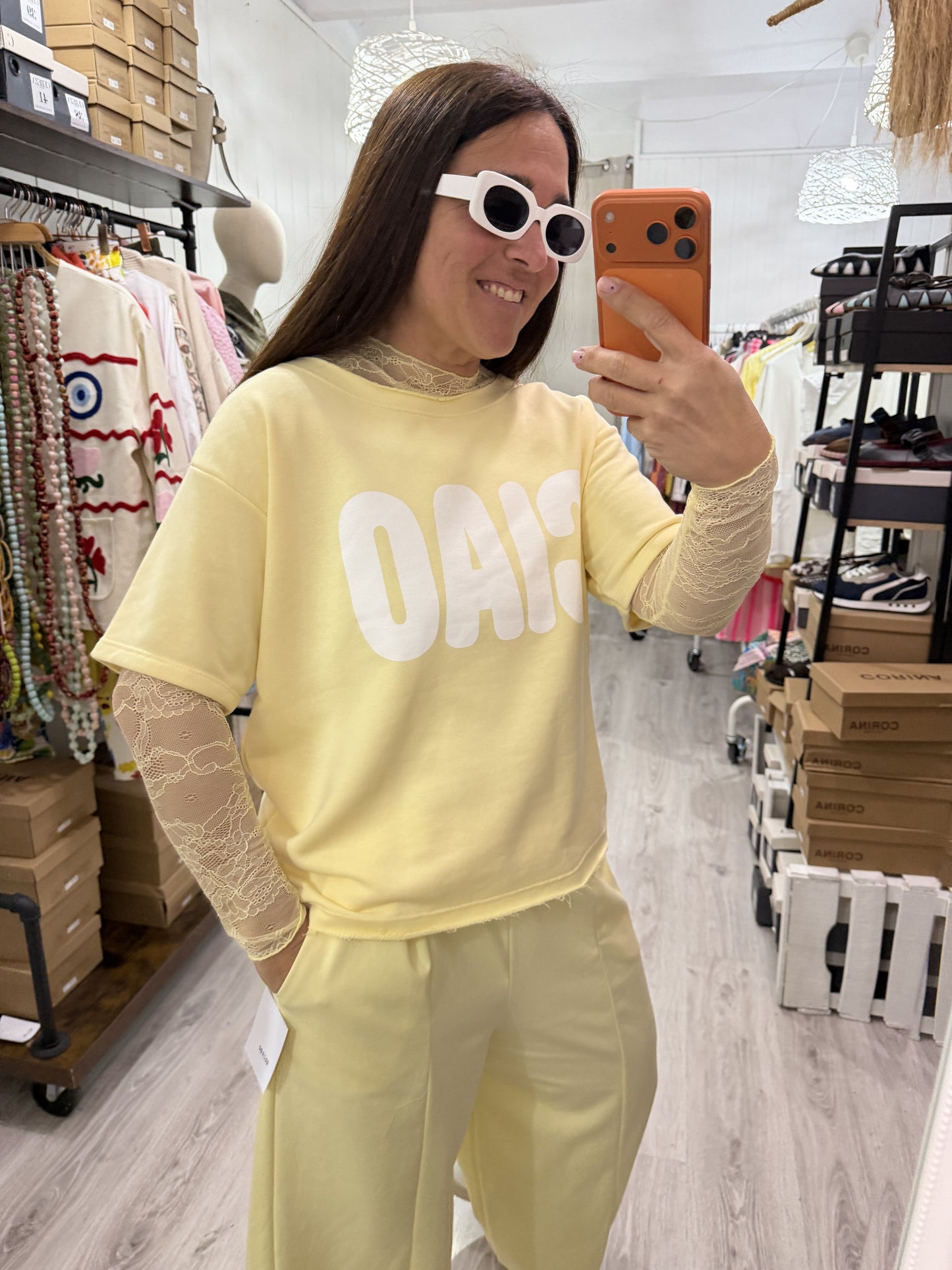 Camiseta Blonda amarillo