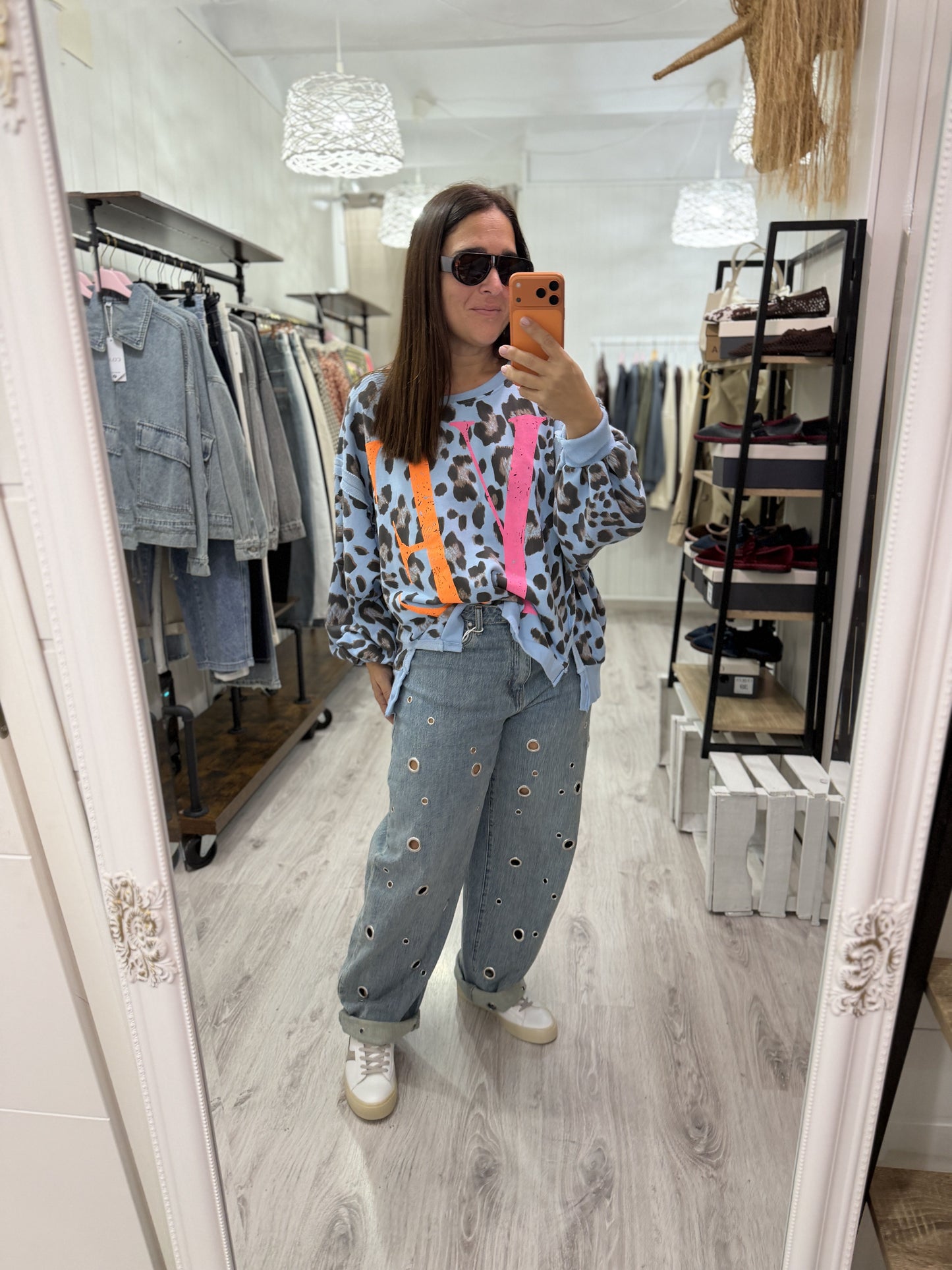 Pantalón Tachas Balloon Jeans