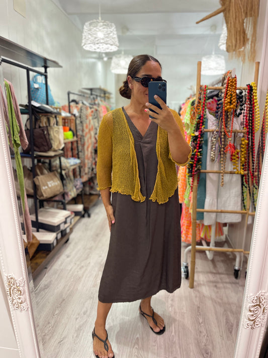Chaqueta mágica mostaza
