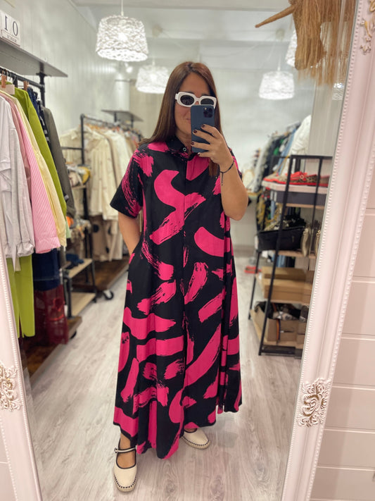 Vestido Brush fucsia