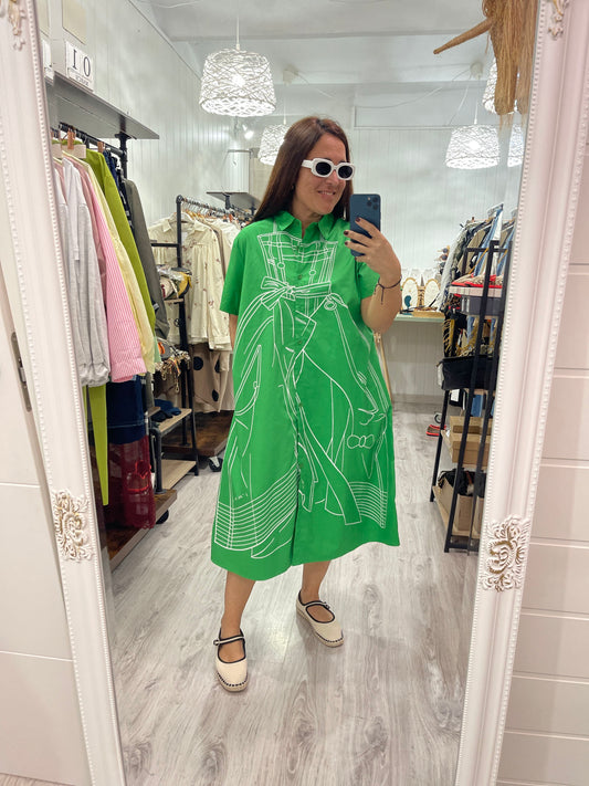 Vestido Cabaret verde