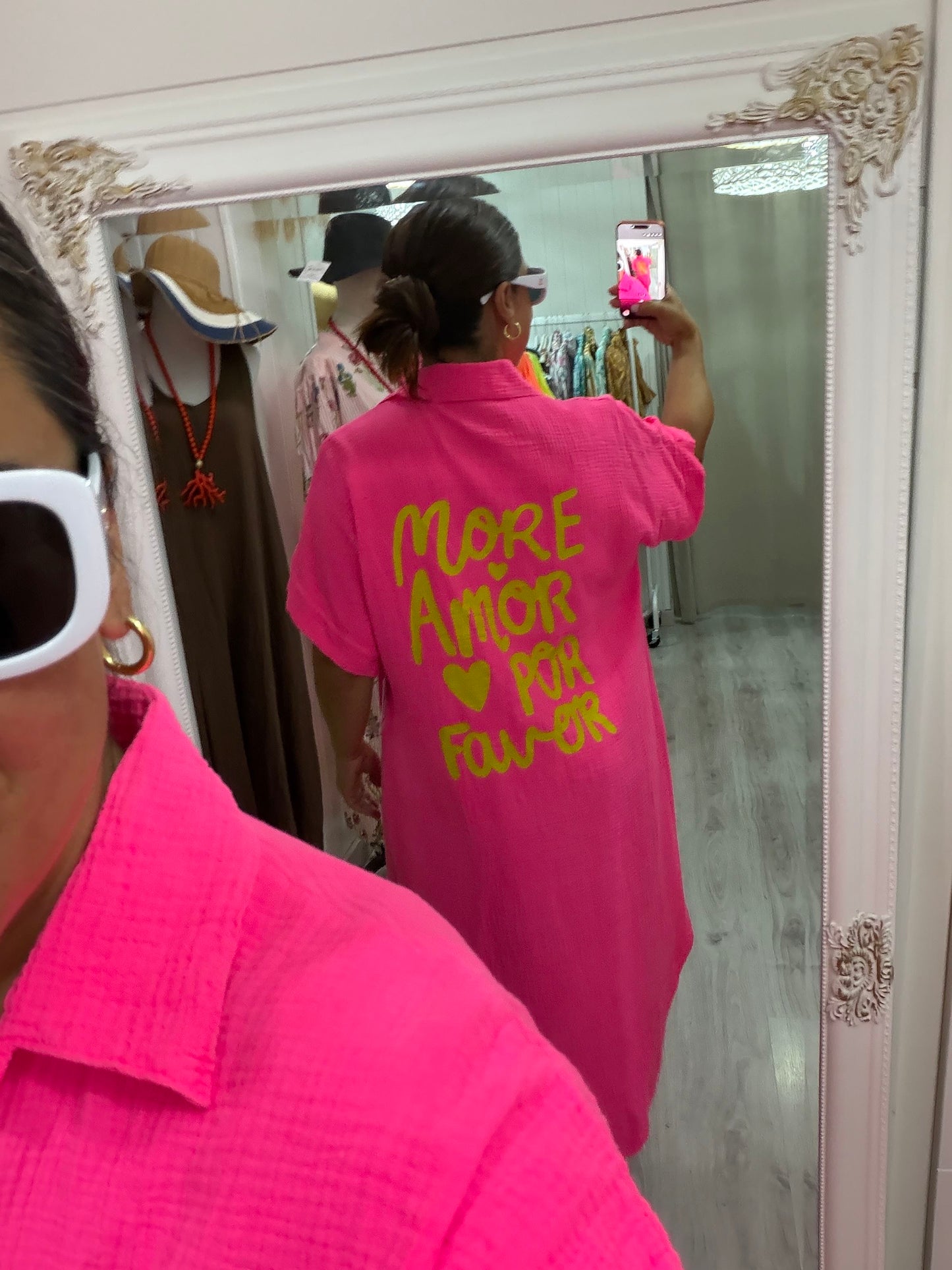 Vestido More Amor bambula fucsia
