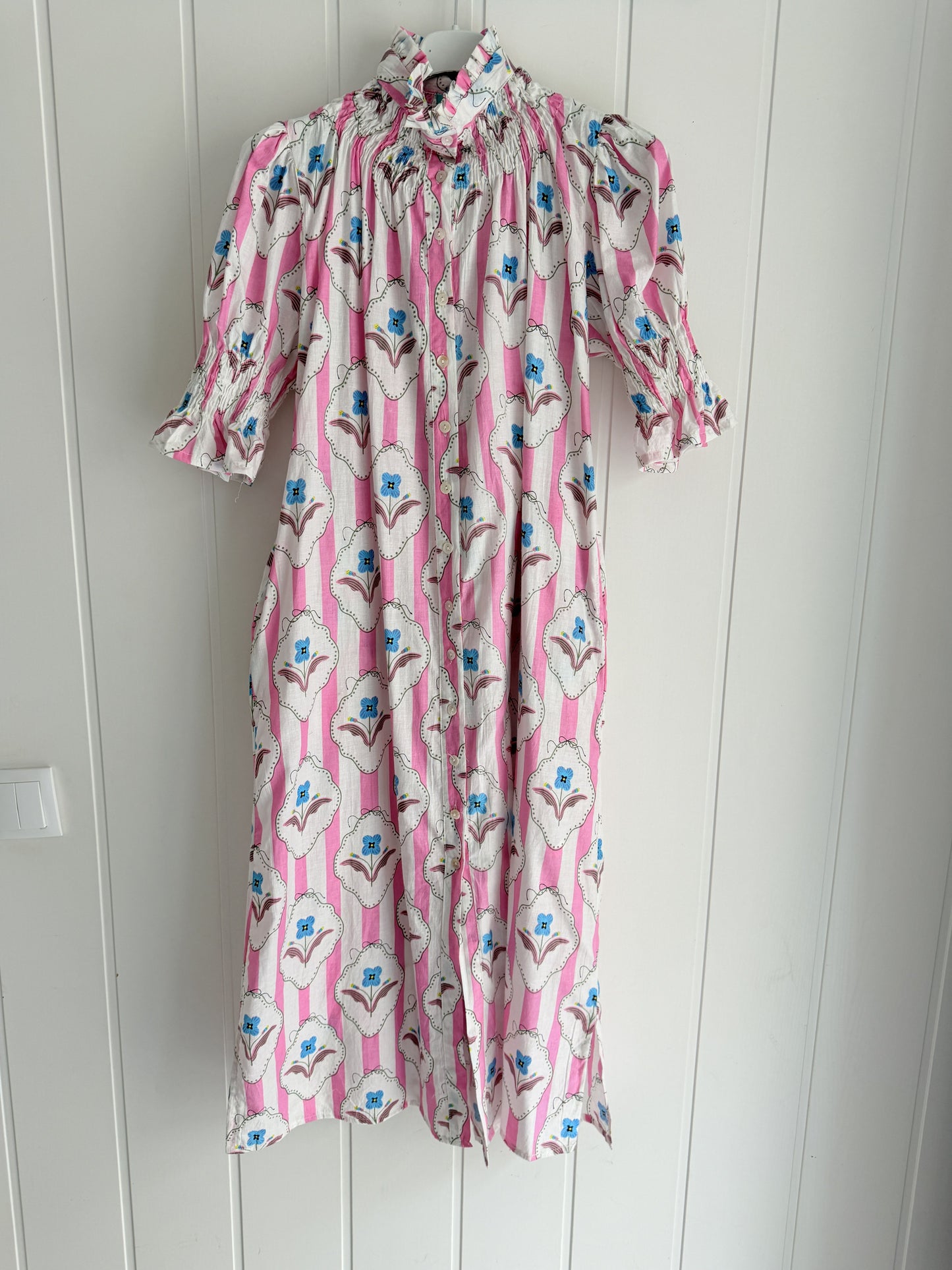 Vestido Sira largo · Rosa nomeolvides