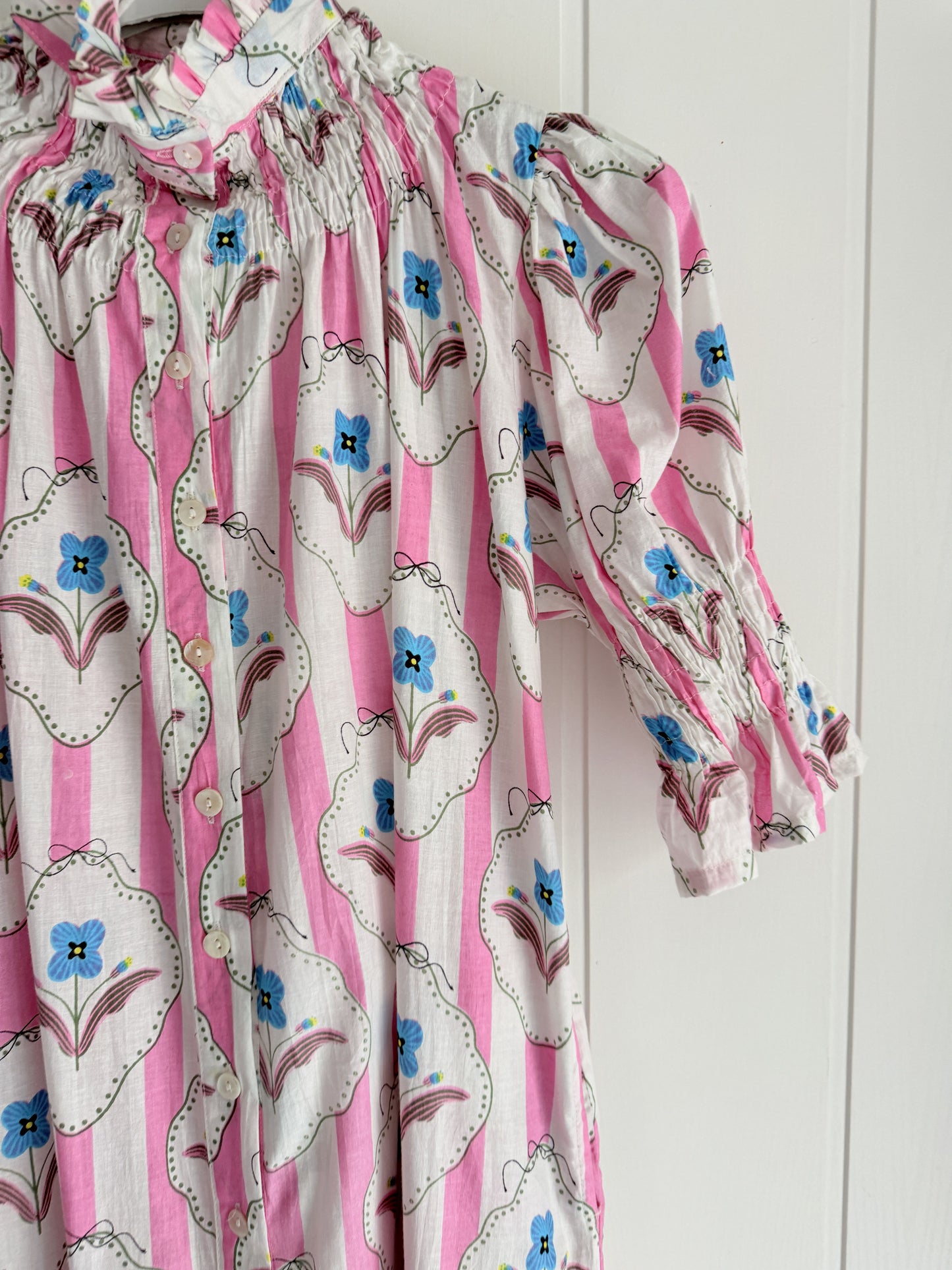 Vestido Sira largo · Rosa nomeolvides