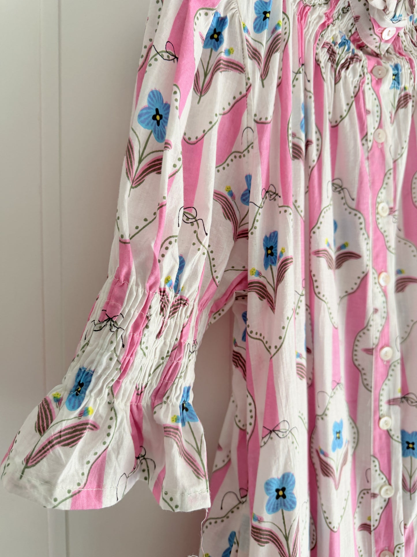 Vestido Sira largo · Rosa nomeolvides