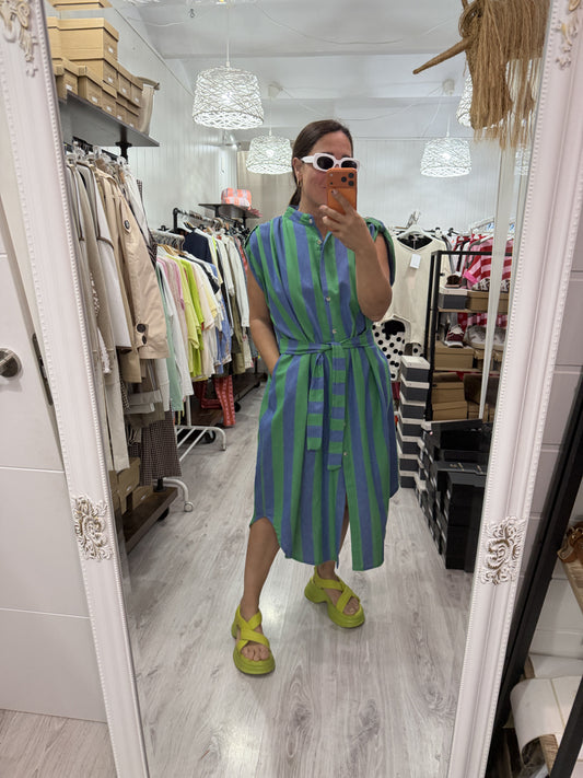 Kaftan Oversize Cascais azul y verde