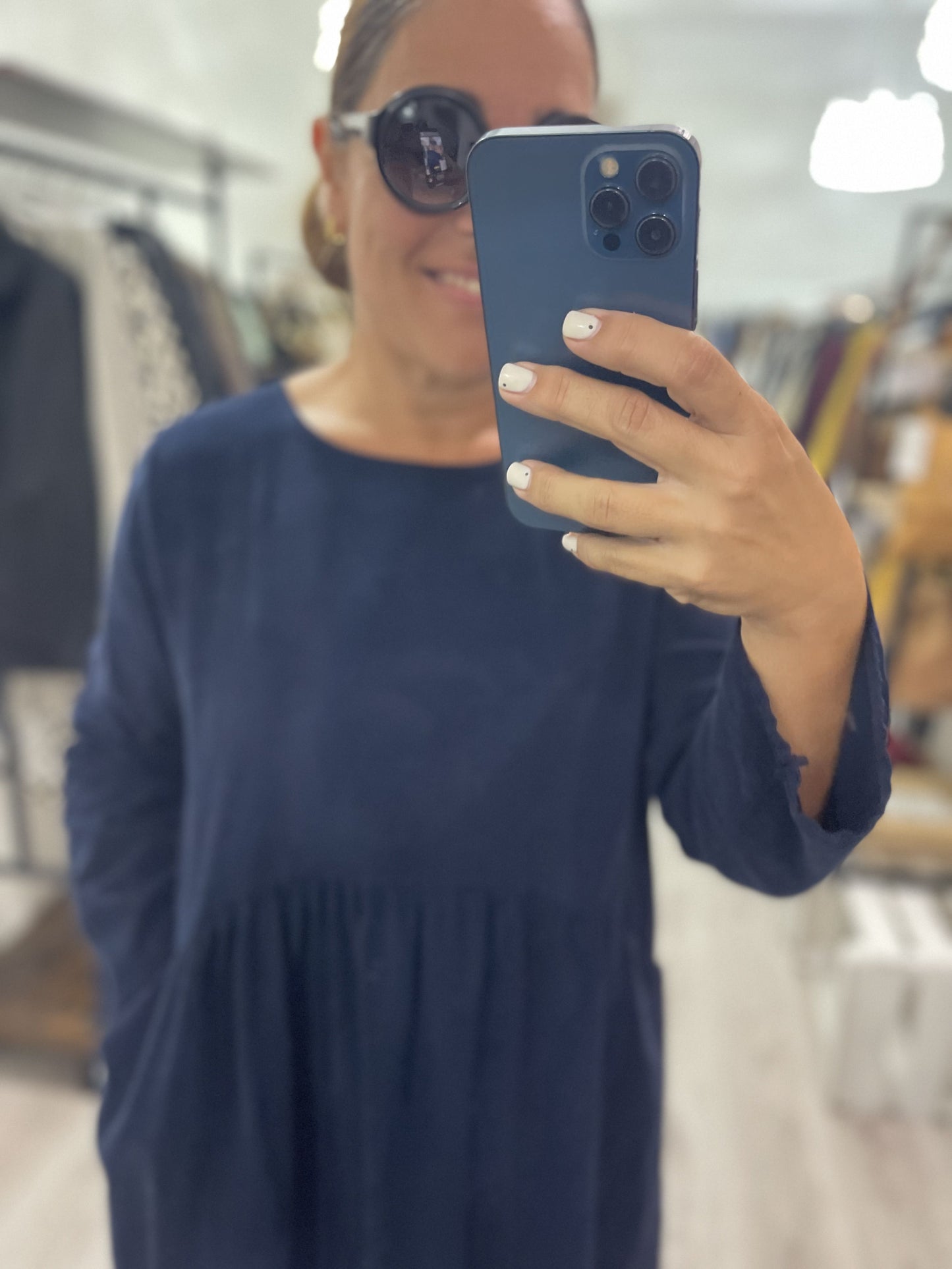 Vestido Matilda micropana marino