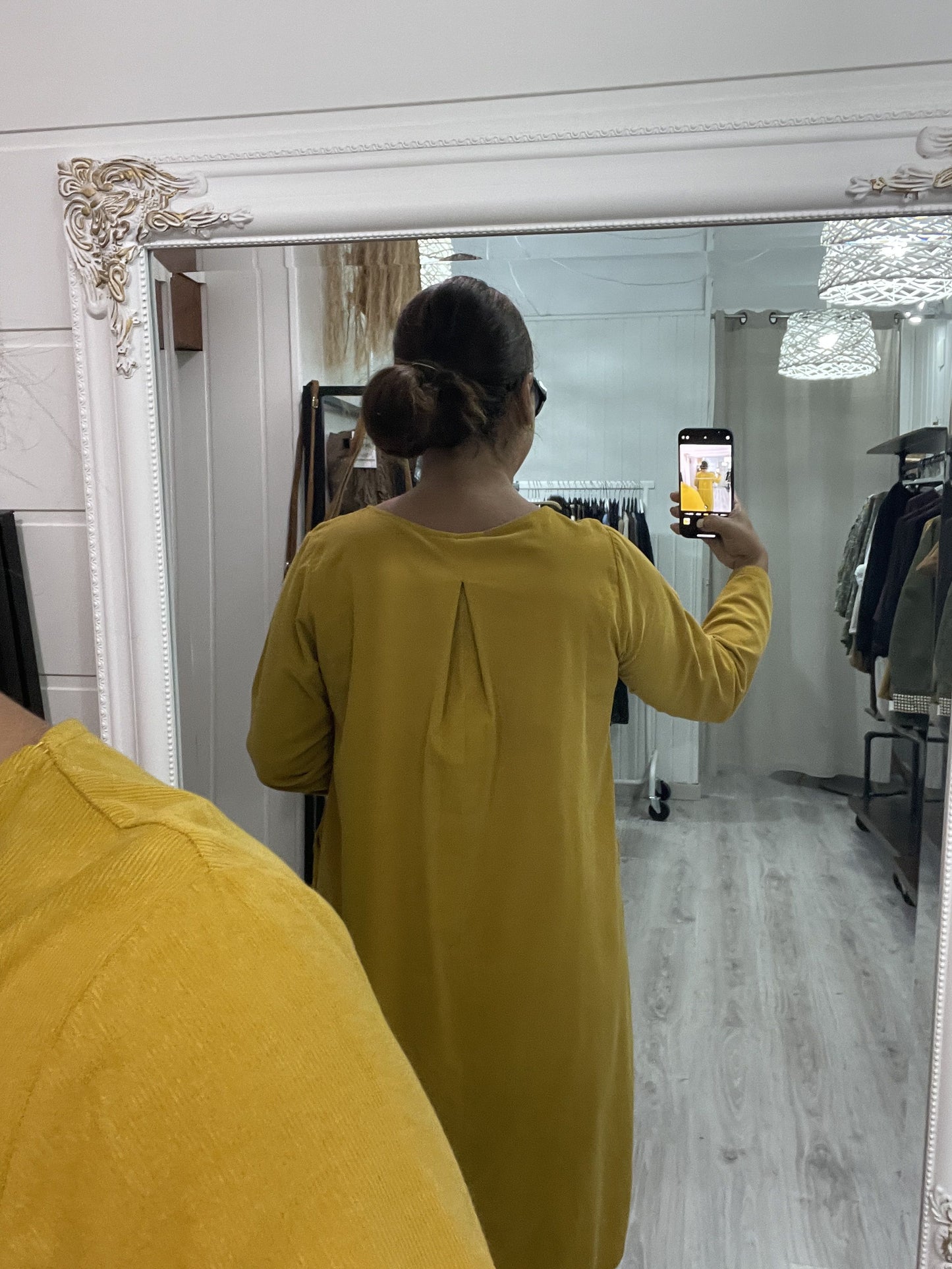 Vestido Matilda micropana mostaza