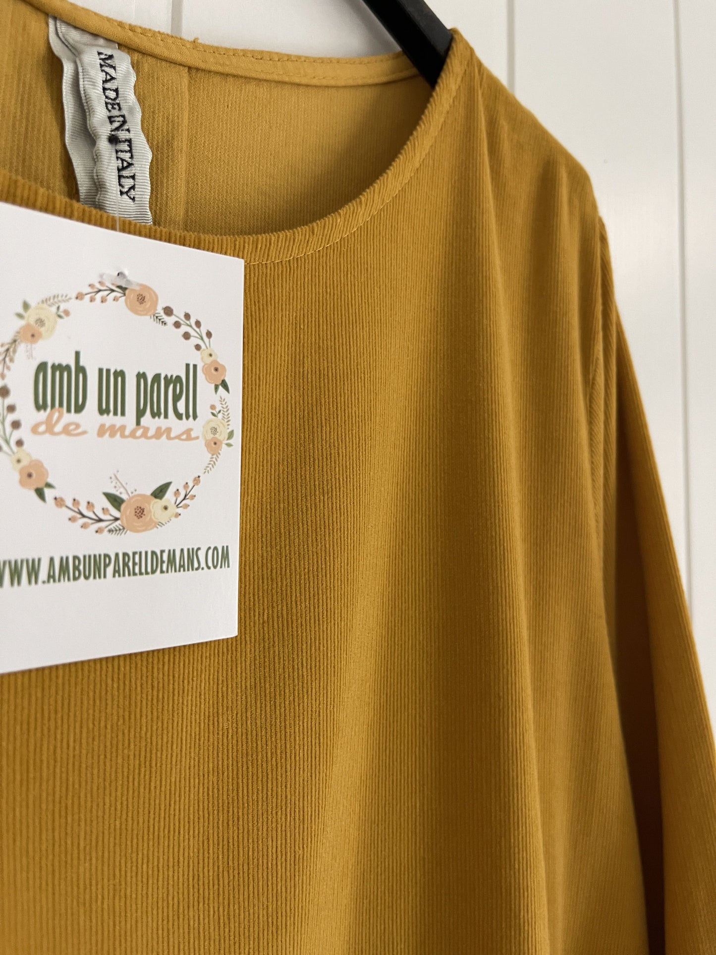 Vestido Matilda micropana mostaza
