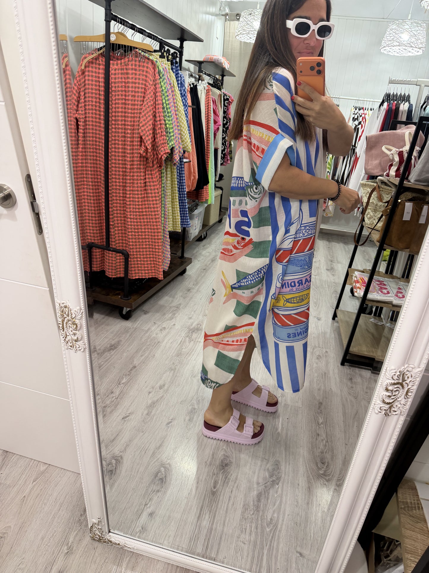 Vestido Sardines verdes camisero oversize