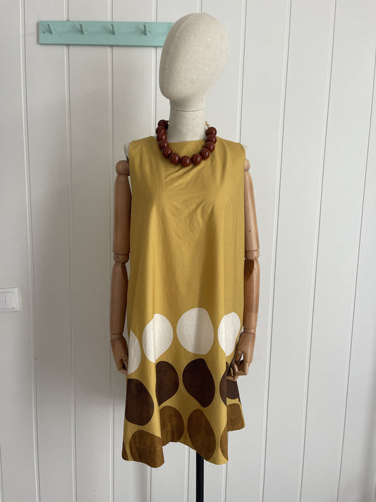 Vestido Sixty mostaza
