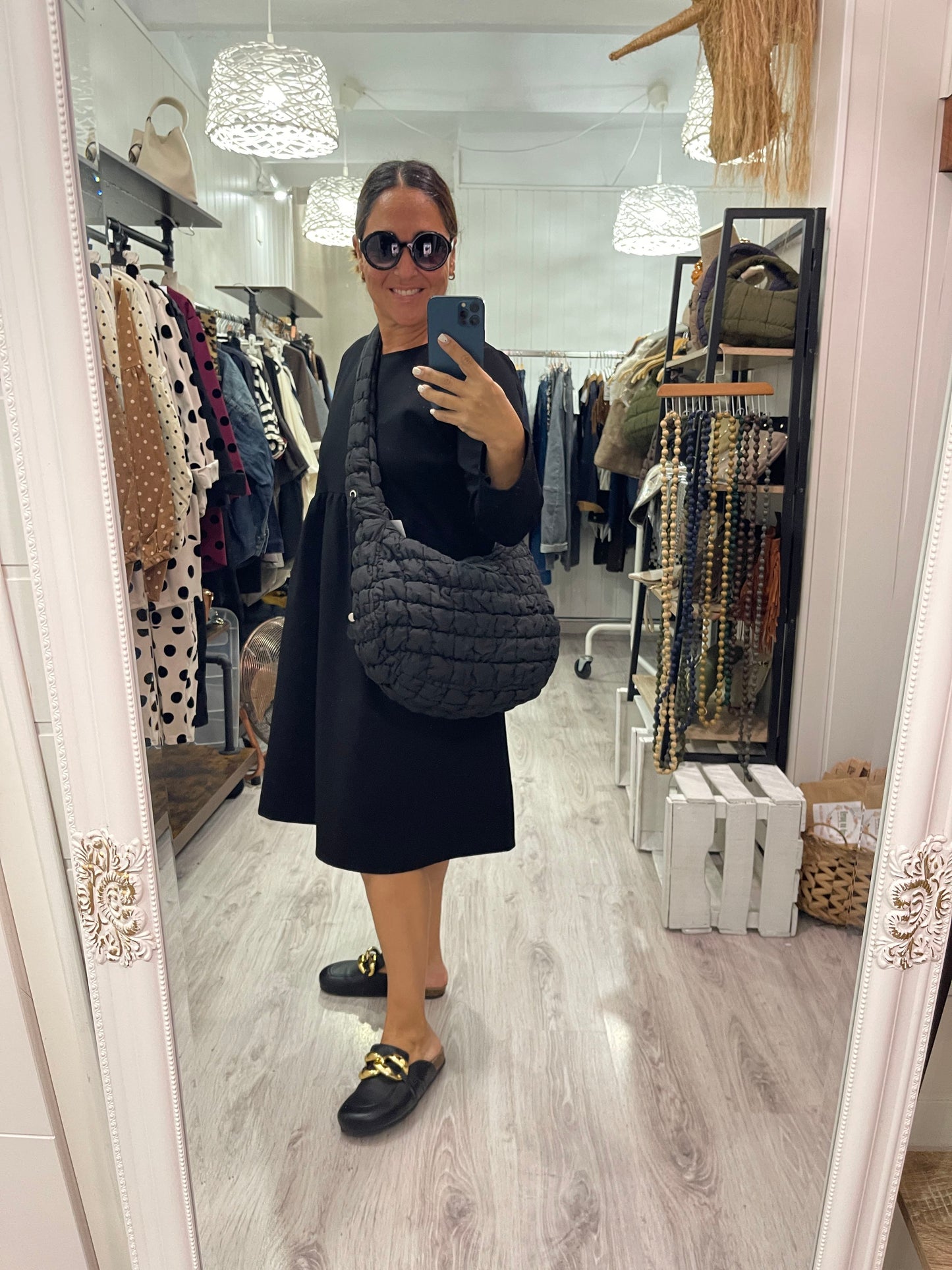 Vestido Wendy punto roma negro