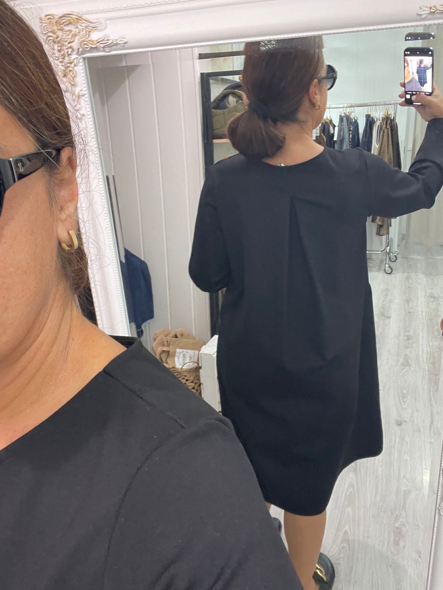 Vestido Wendy punto roma negro