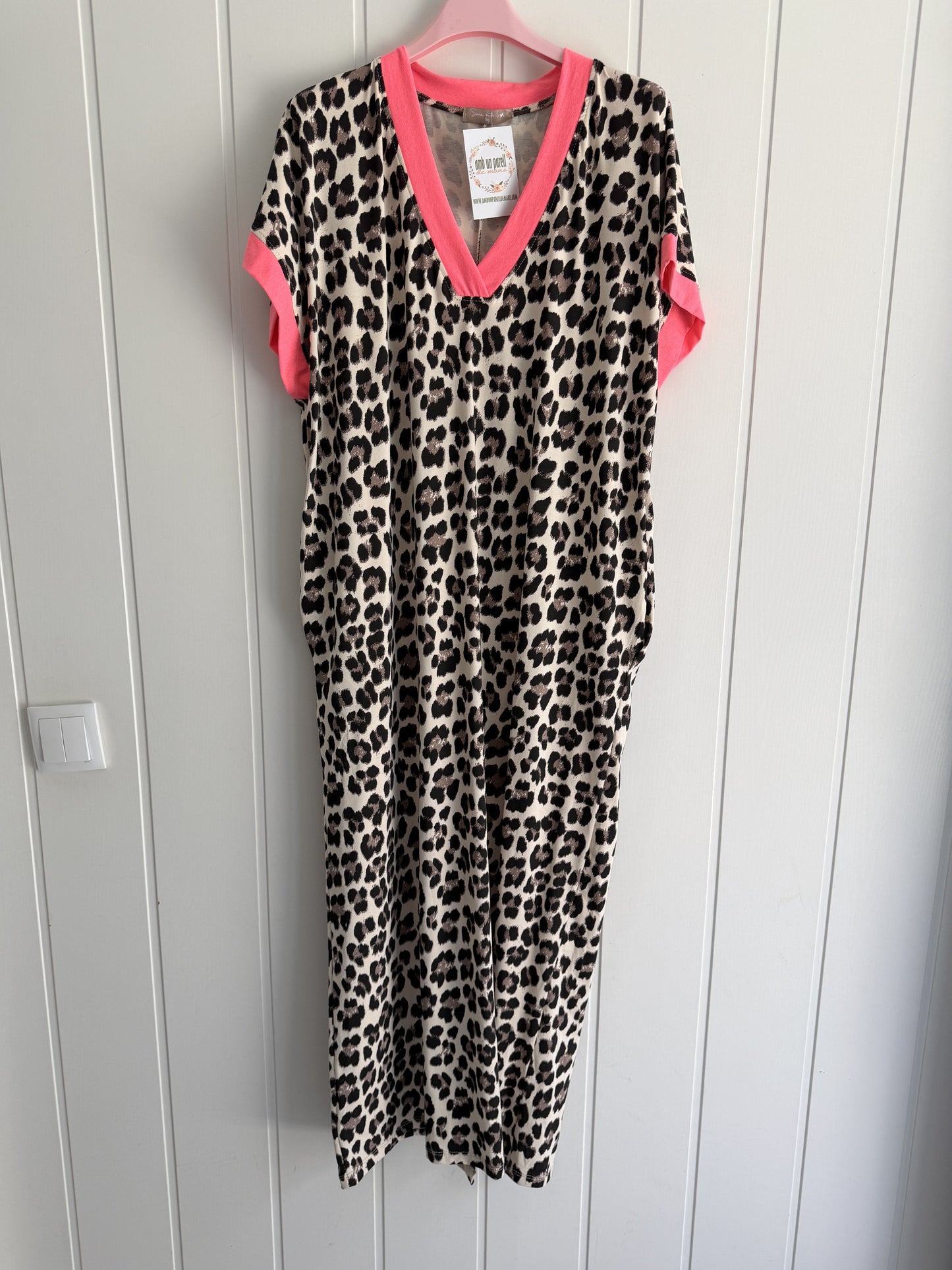Vestido Animal Print Fucsia