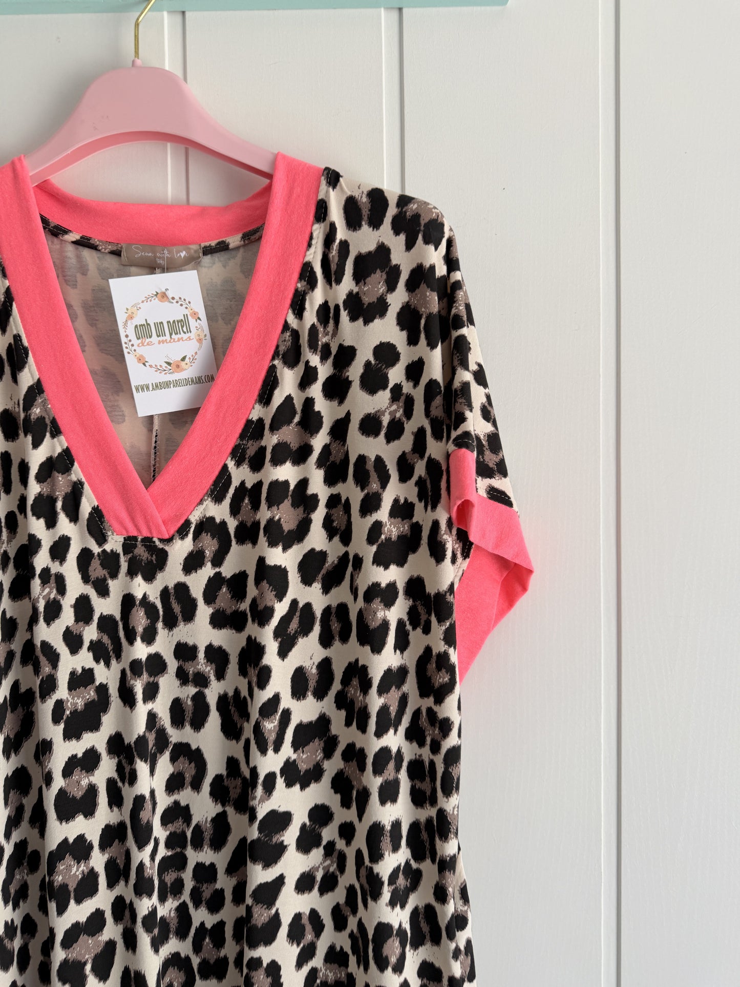 Vestido Animal Print Fucsia