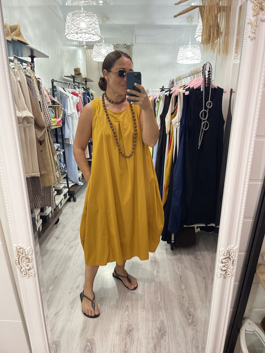 Vestido Globbo mostaza