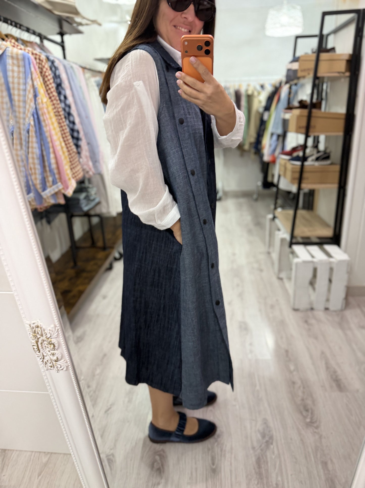 Vestido Jeans Botones