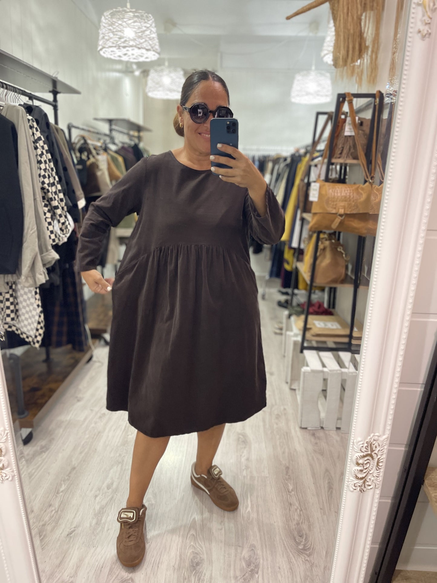Vestido Matilda micropana chocolate