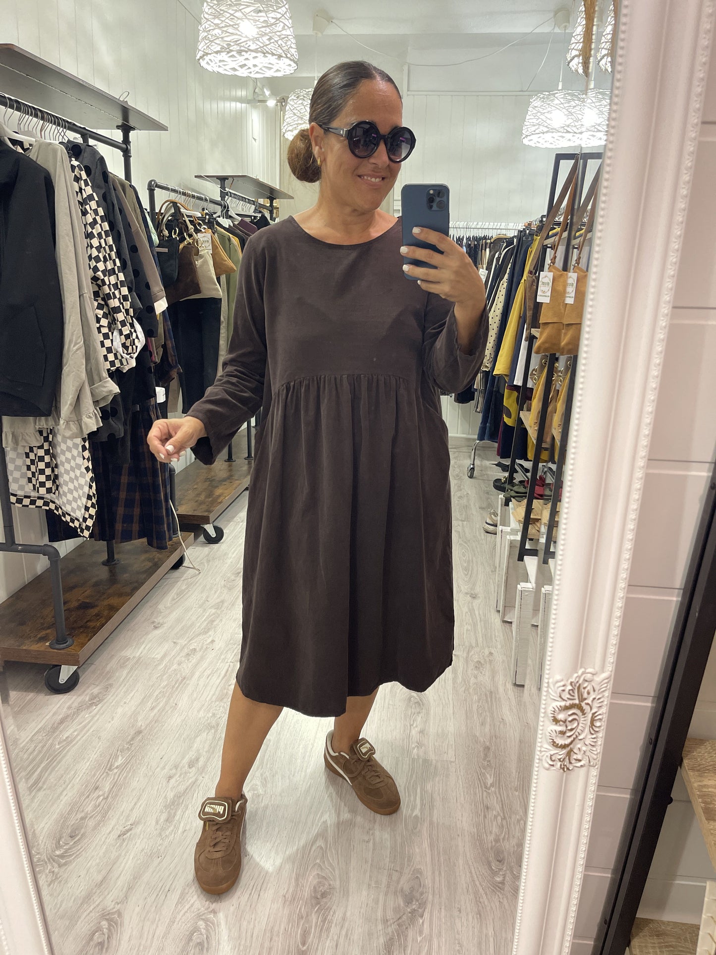 Vestido Matilda micropana chocolate