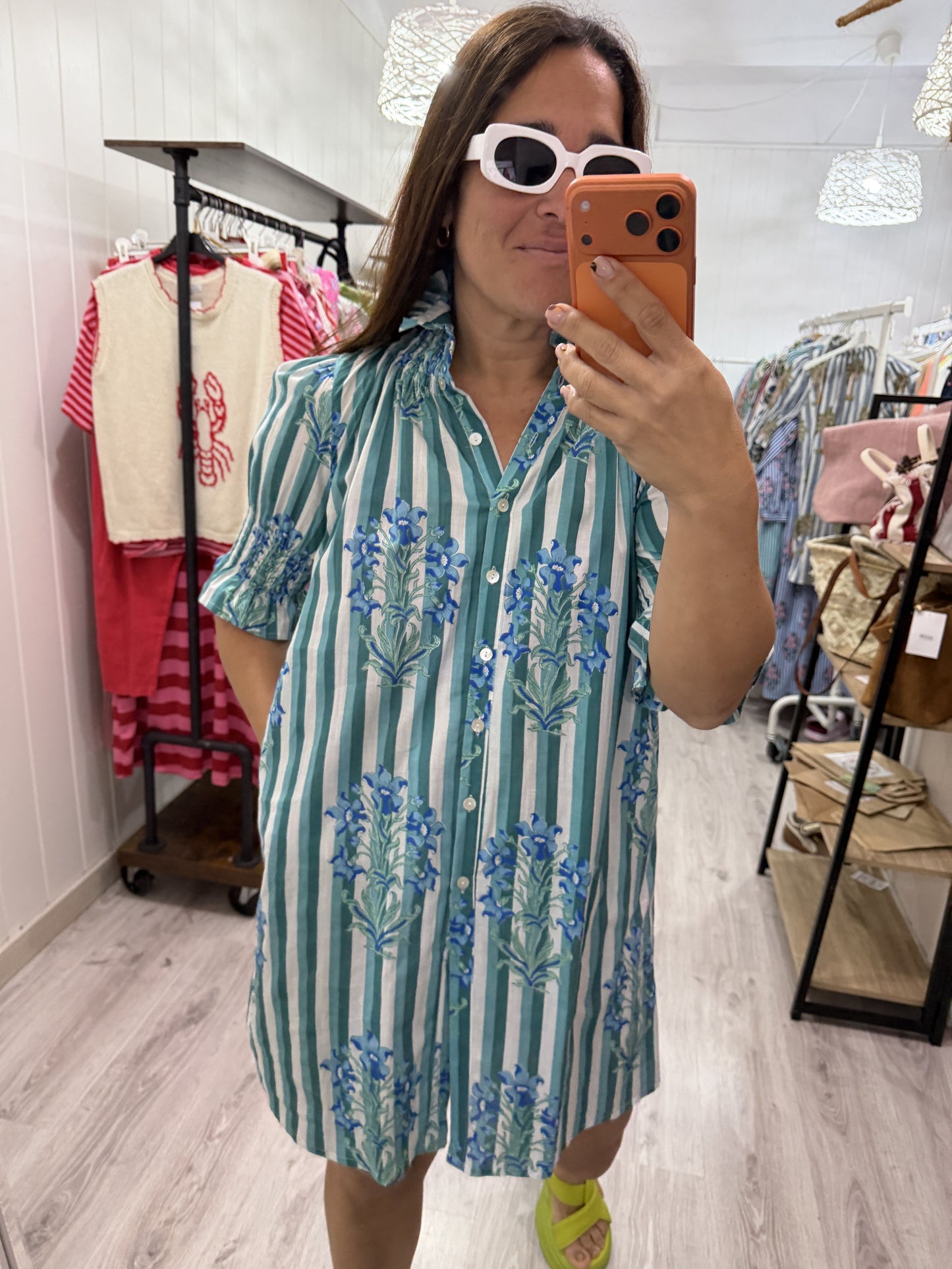 Vestido Sira corto · Turquesa gladiolo
