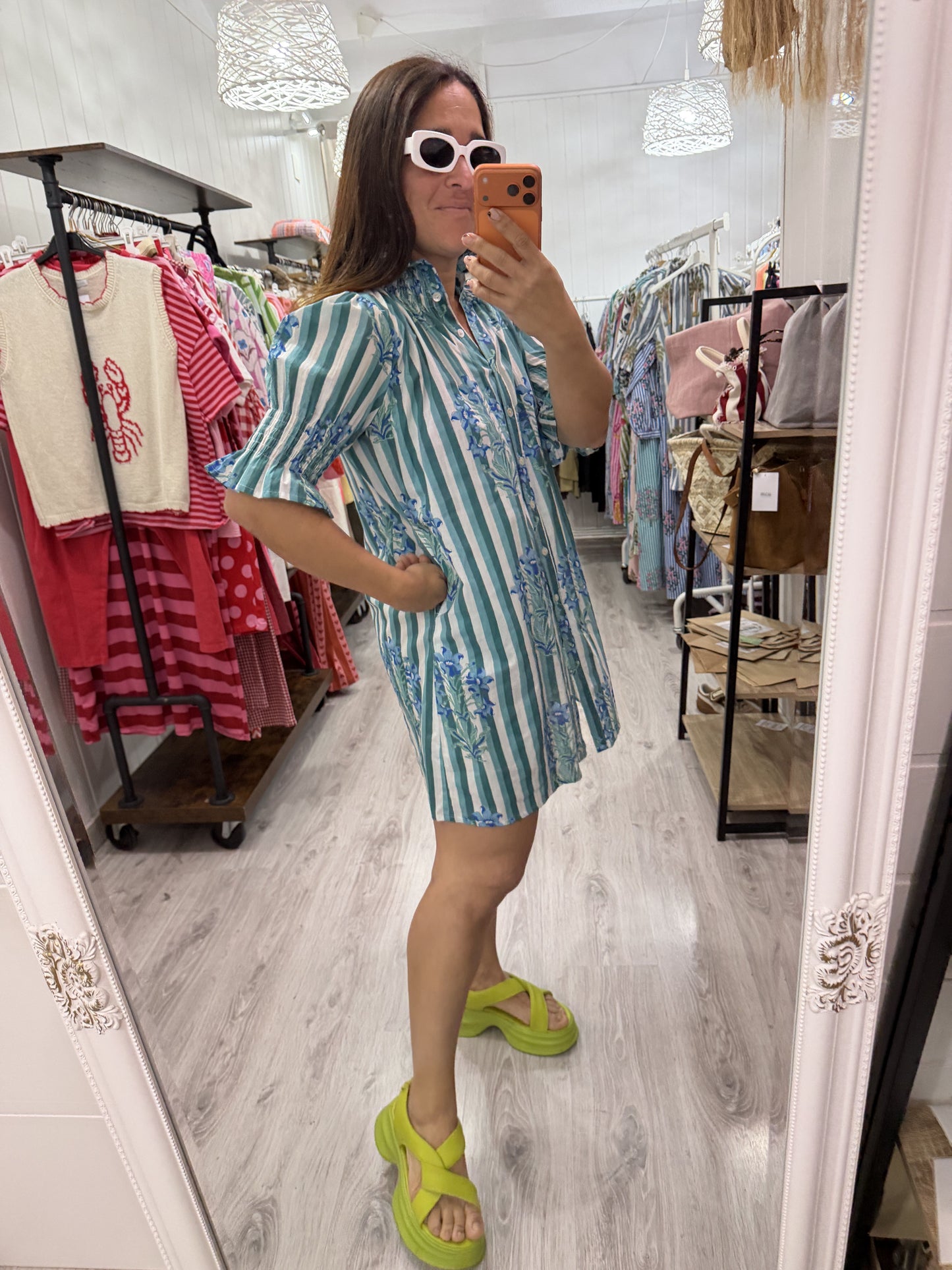 Vestido Sira corto · Turquesa gladiolo