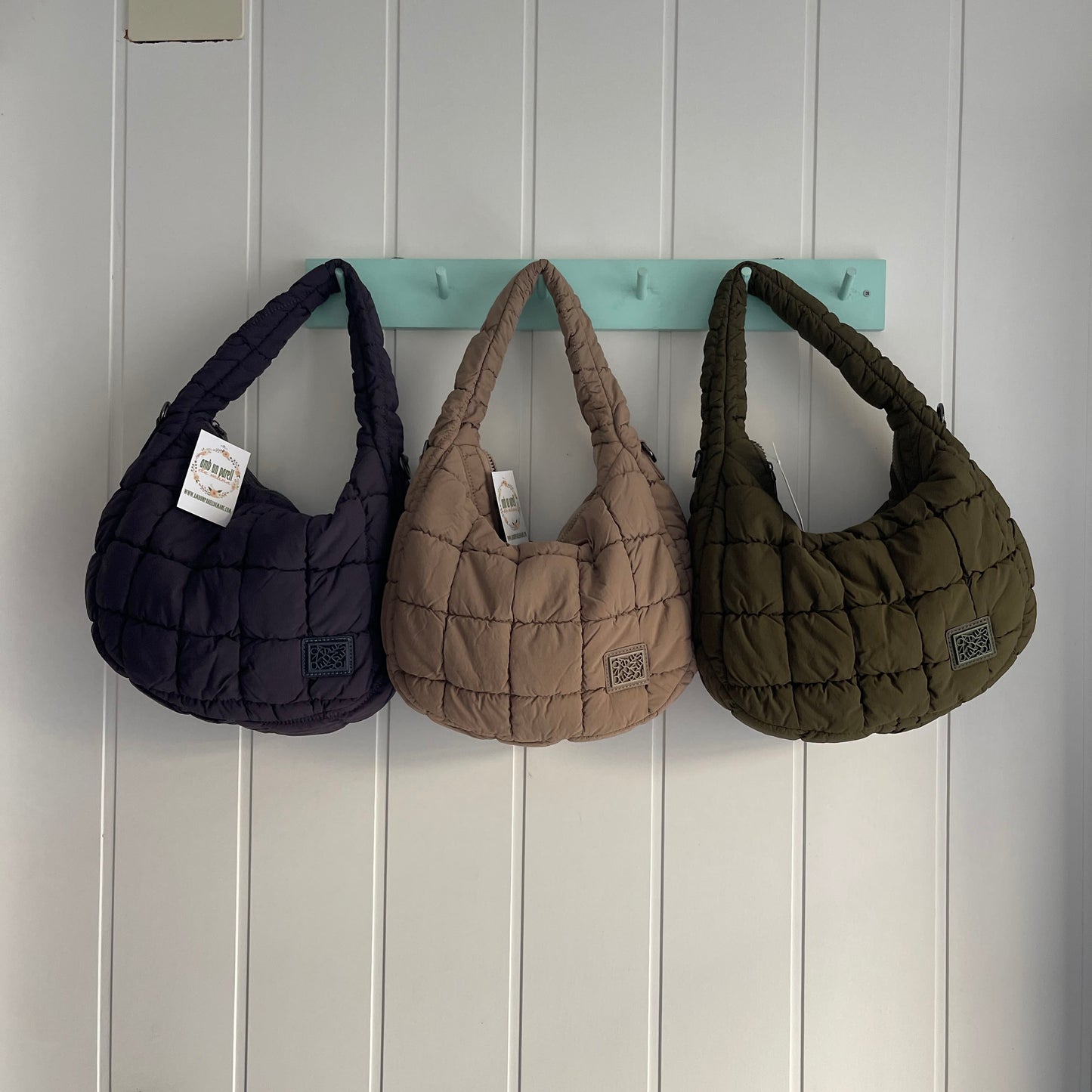 Bolso Midi Scrunch camel - de hombro y bandolera