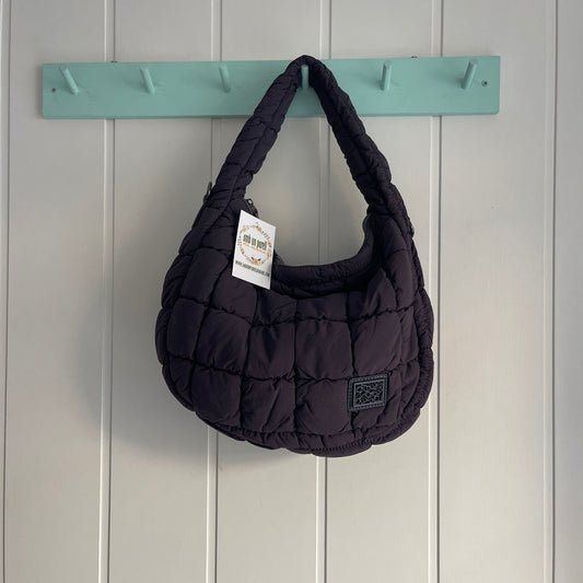 Bolso Midi Scrunch gris - de hombro y bandolera