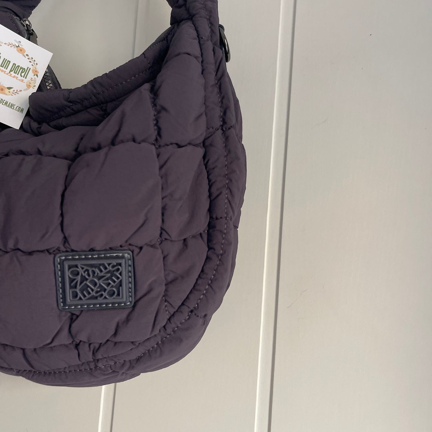 Bolso Midi Scrunch gris - de hombro y bandolera