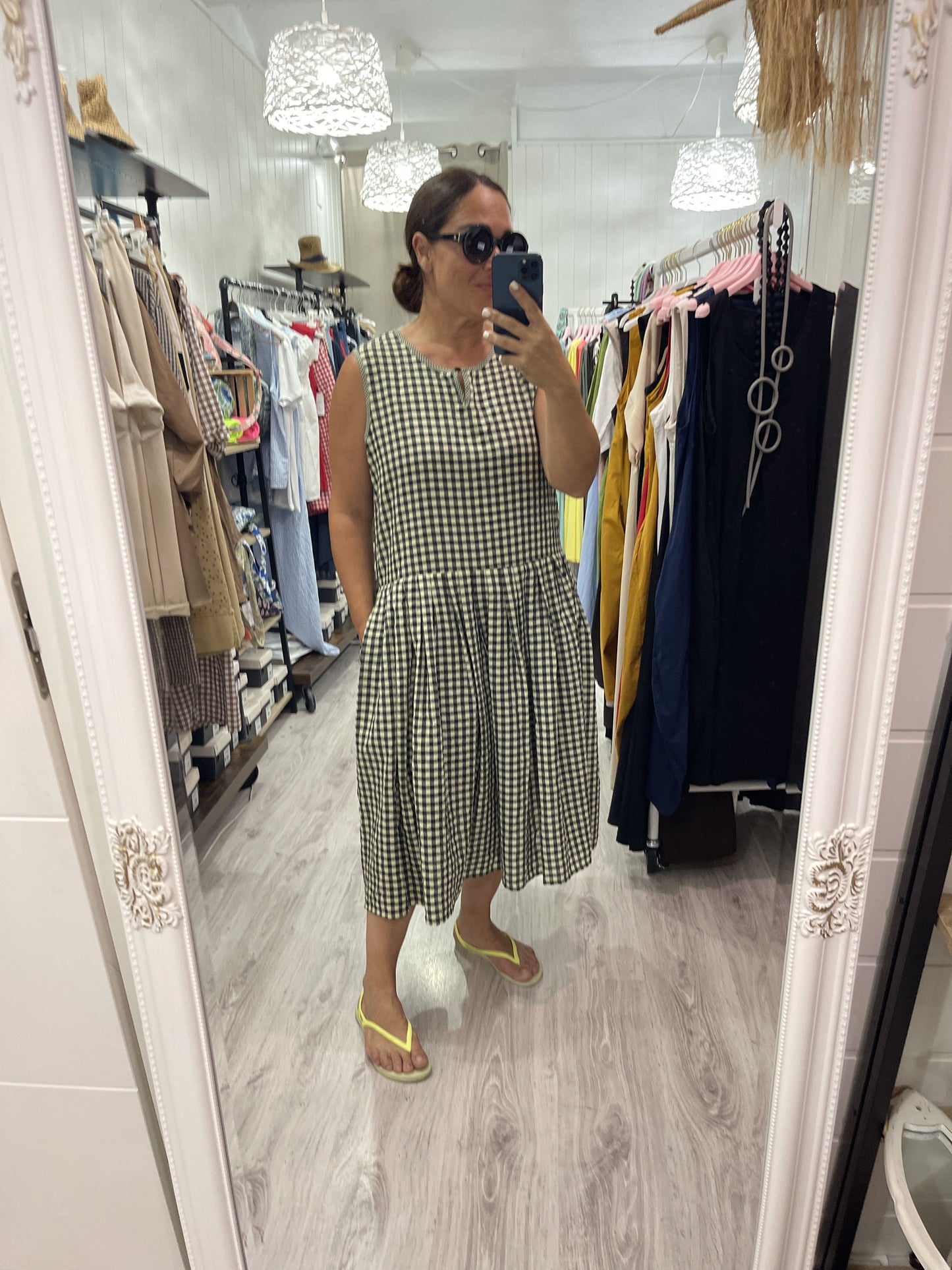 Vestido Midi Cottage amarillo
