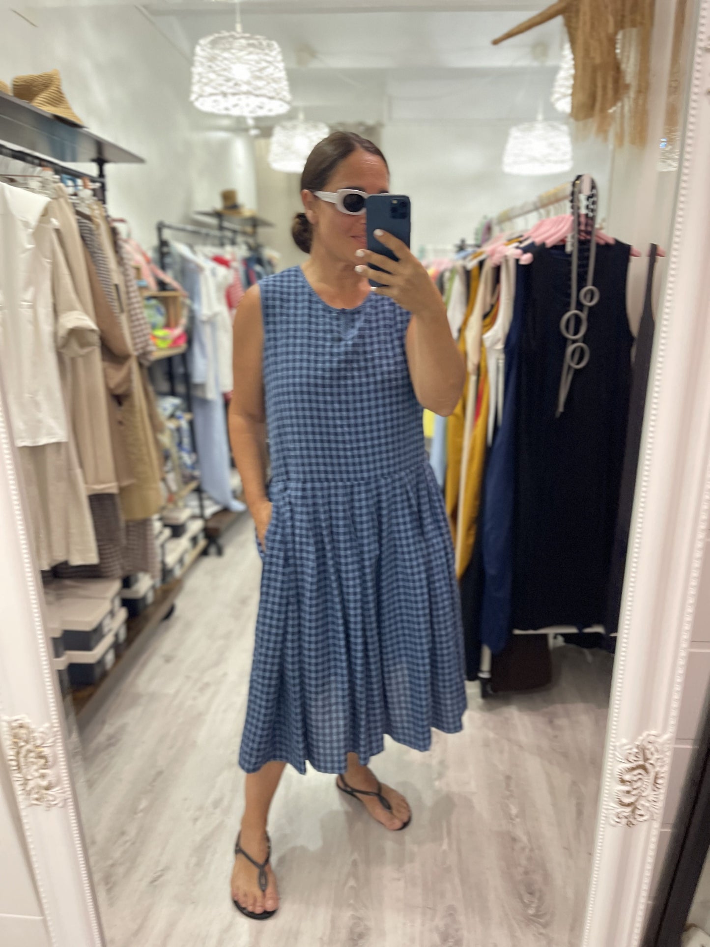 Vestido Midi Cottage azul
