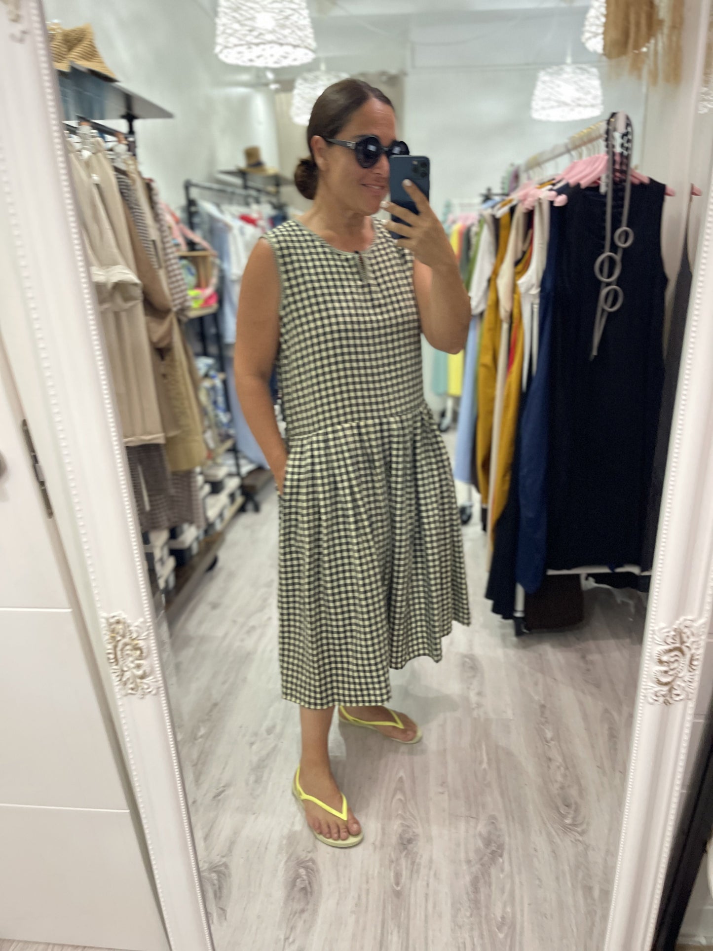 Vestido Midi Cottage amarillo