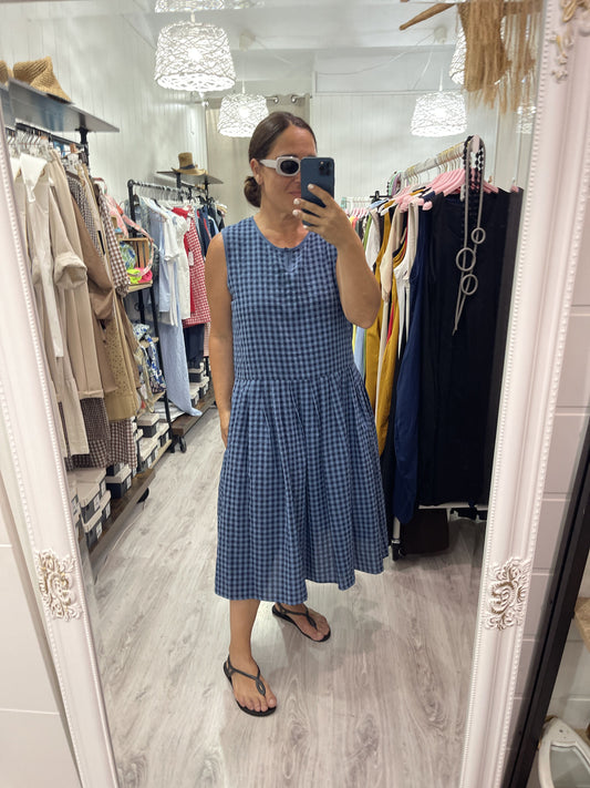 Vestido Midi Cottage azul